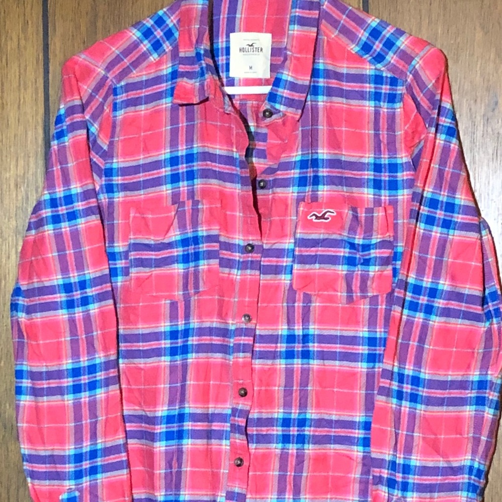 Hollister Girls M plaid shirt
